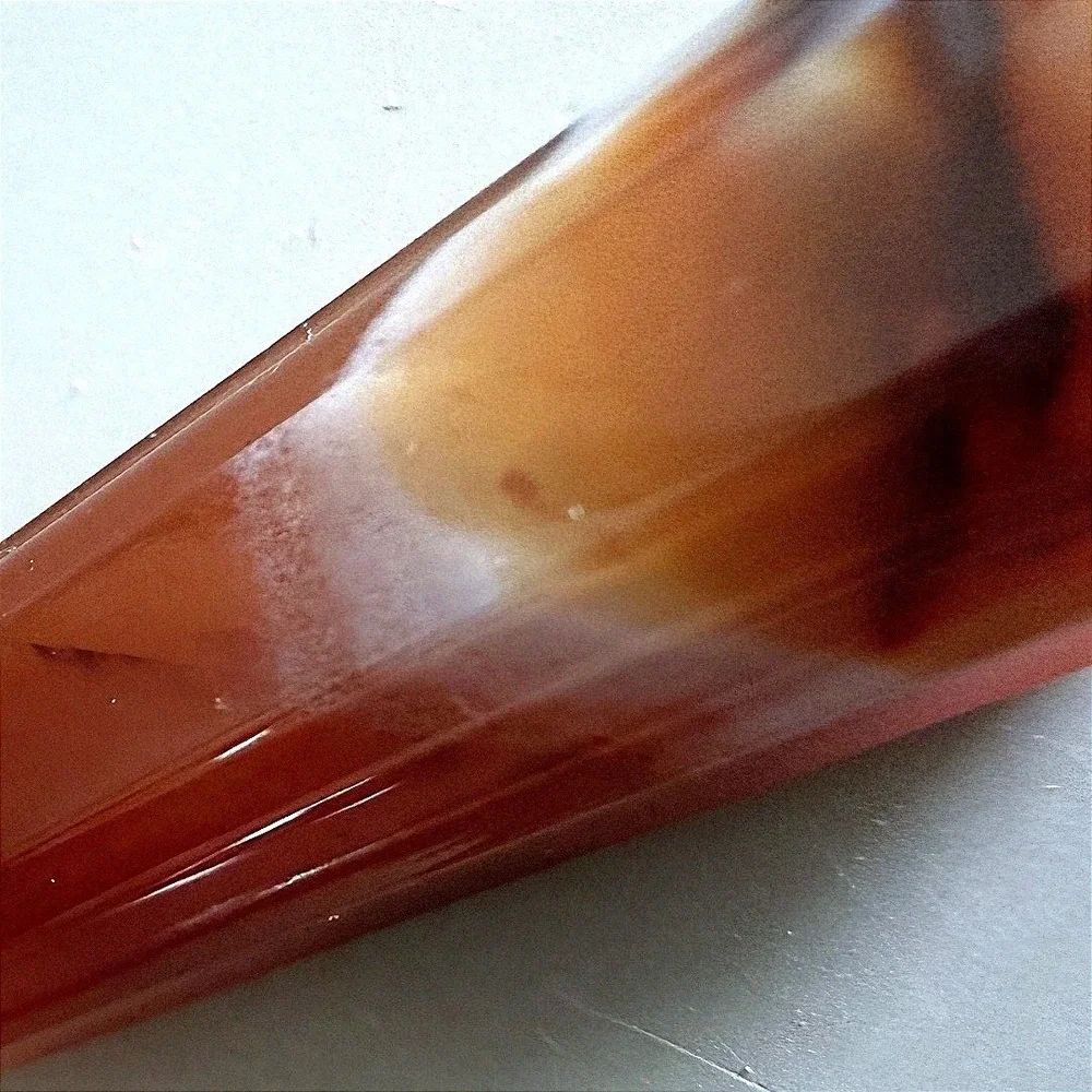 Antique Victorian 1890's Banded Agate Carnelian Stamp Silver 2.5